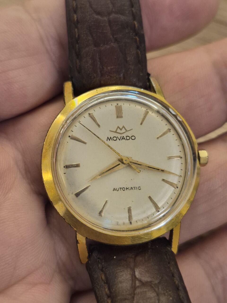 Riyadh, Watches, SAR 1450,  Movado Automatic Watch ( Vintage Of 70 Years Old) For Men Original Swiss Made