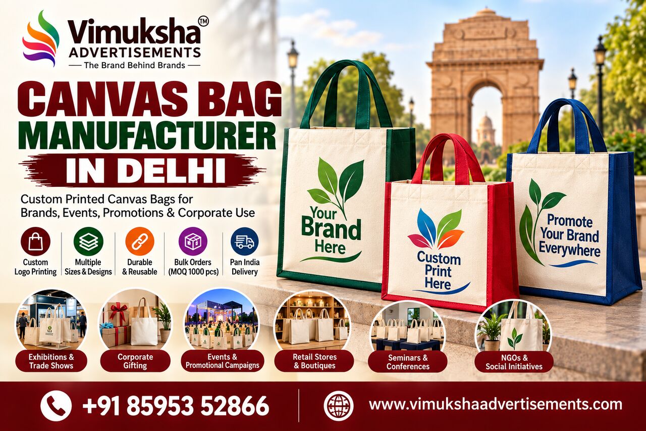 New Delhi, Clothing & Accessories, INR 30,  Canvas Bag Manufacturer In Delhi | Custom Printed Canvas Bags