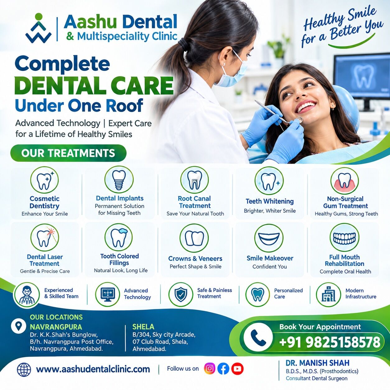 Ahmedabad, Health, Modern Dental Clinic For Smile & Oral Care | DR. Manish Shah