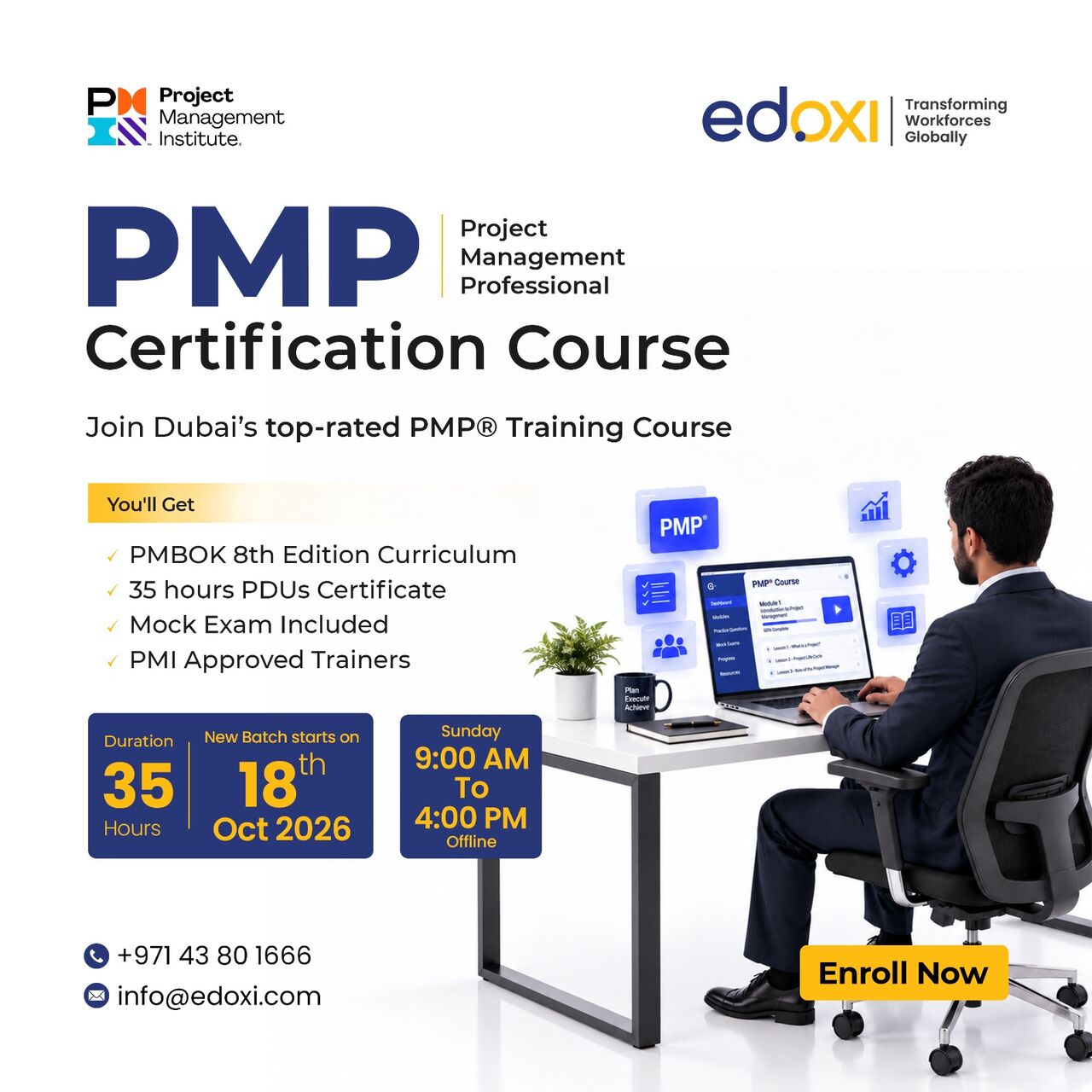 Dubai, Education, PMP Certification Course In Dubai Starting 18 October 2026