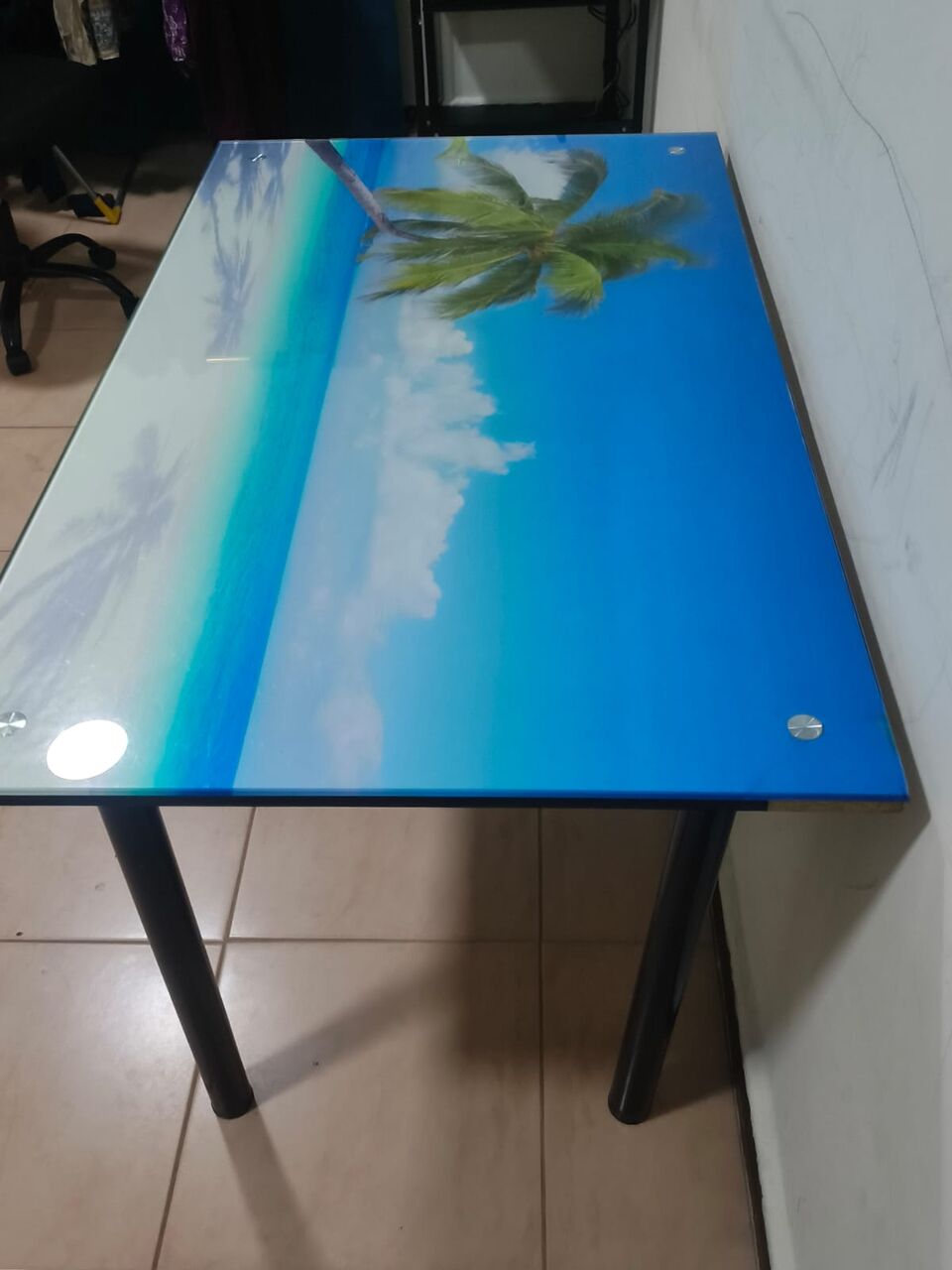 Khobar, Furniture, SAR 100,  Glass Top Dining Table For Sale