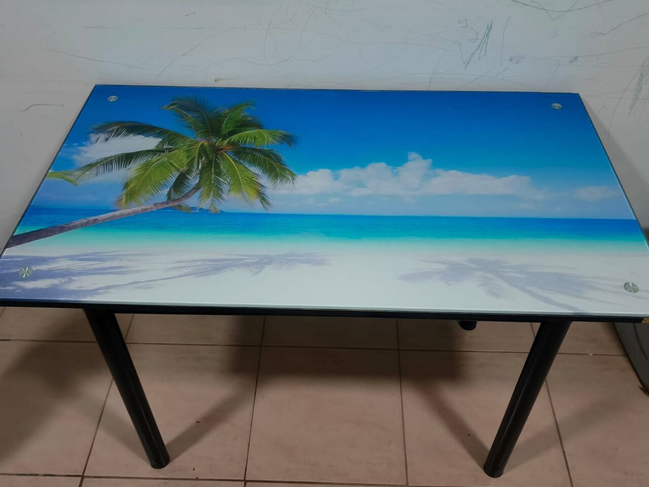 Khobar, Furniture, SAR 100,  Glass Top Dining Table For Sale