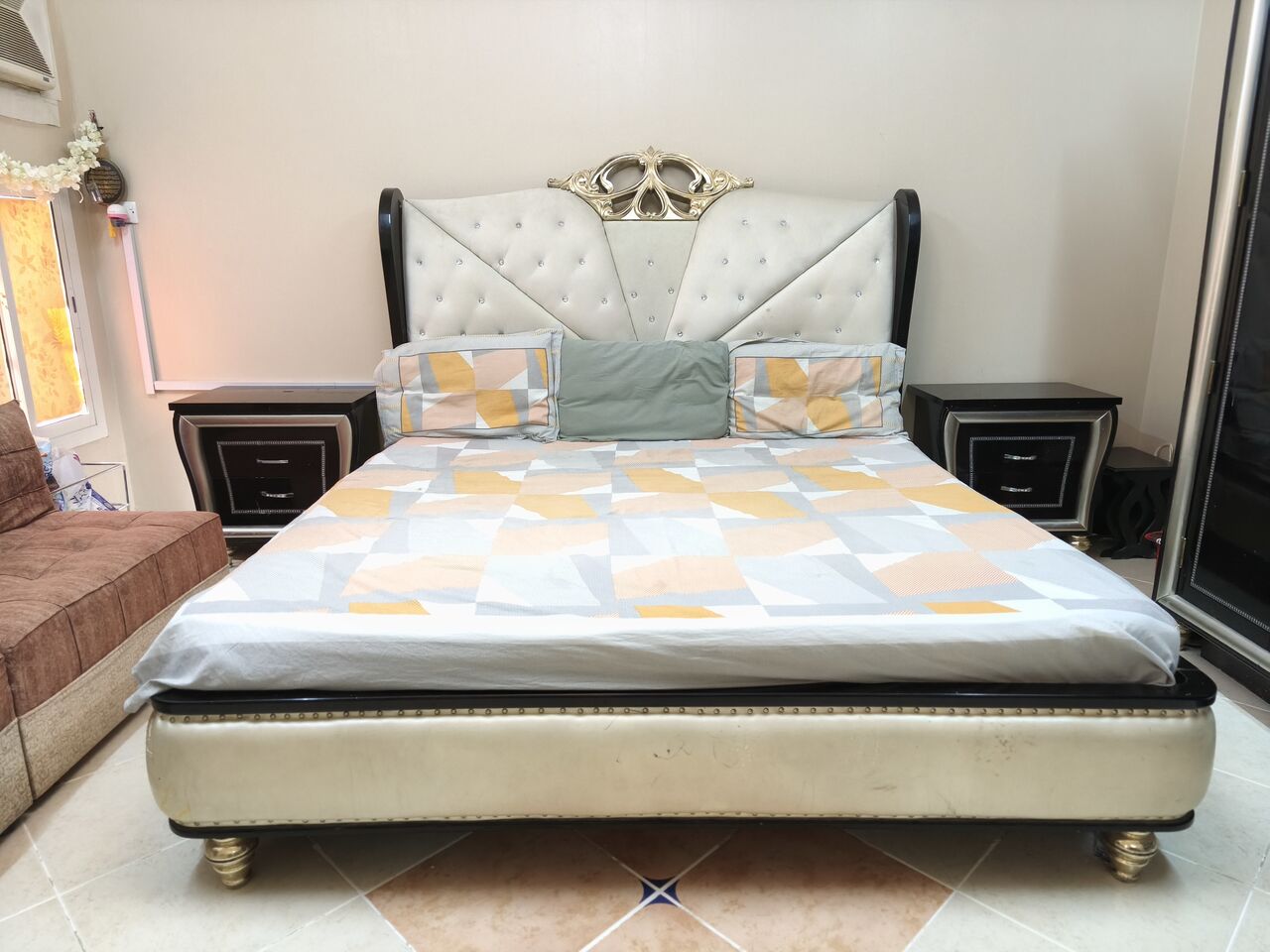 Al Fayha, Furniture, SAR 2000,  Super King Size Bed Set With 4 Chest Drawer And 6 Door Wardrobe