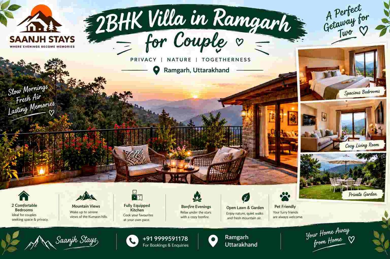 Mumbai, Travel, 2BHK Villa In Ramgarh For Couples