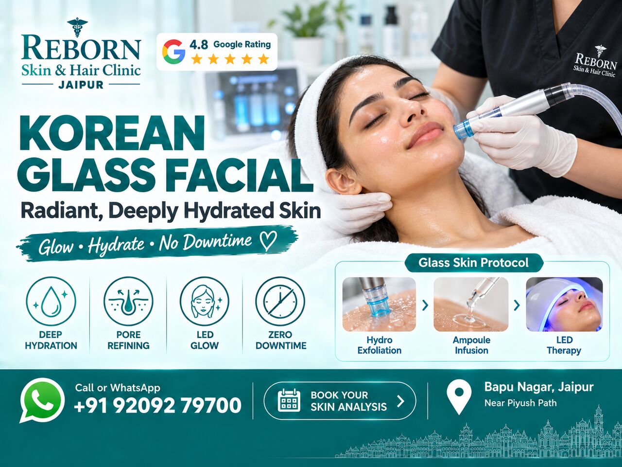 Jaipur, Health & Beauty Items, INR 2999,  Korean Glass Facial Treatment In Jaipur For Hydrated Looking Skin