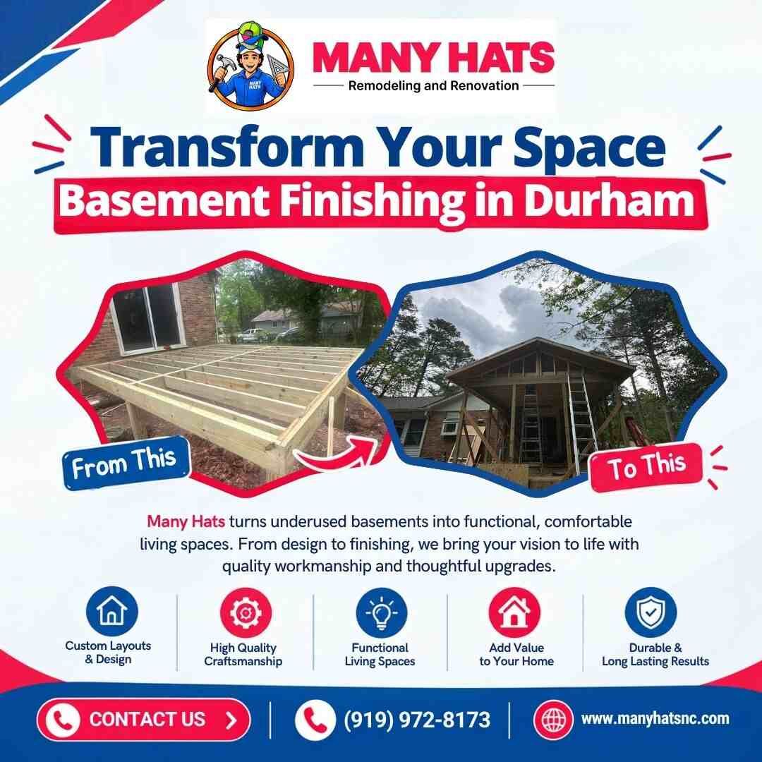 New York, Construction, Basement Finishing In Durham | Manyhats