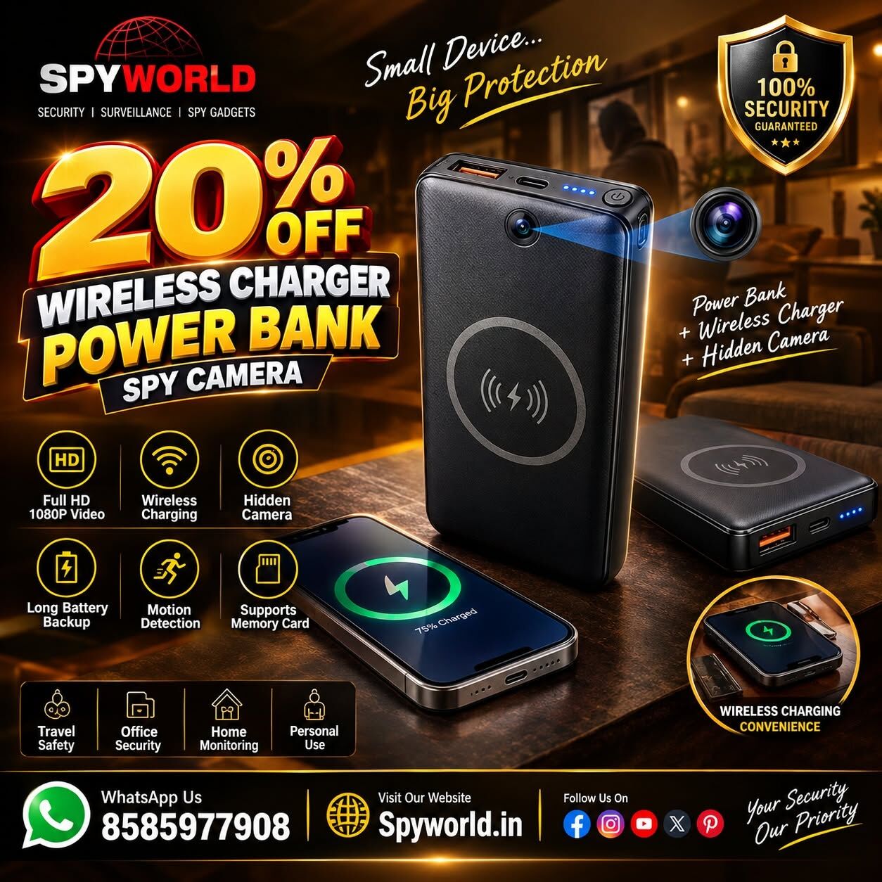 New Delhi, Electronics, INR 8499,  New Spy Camera Market In Janakpuri New At Spy World