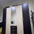 BHD 35,  4 Door Wooden Cupboard + King Size Wooden Bed With Mattress