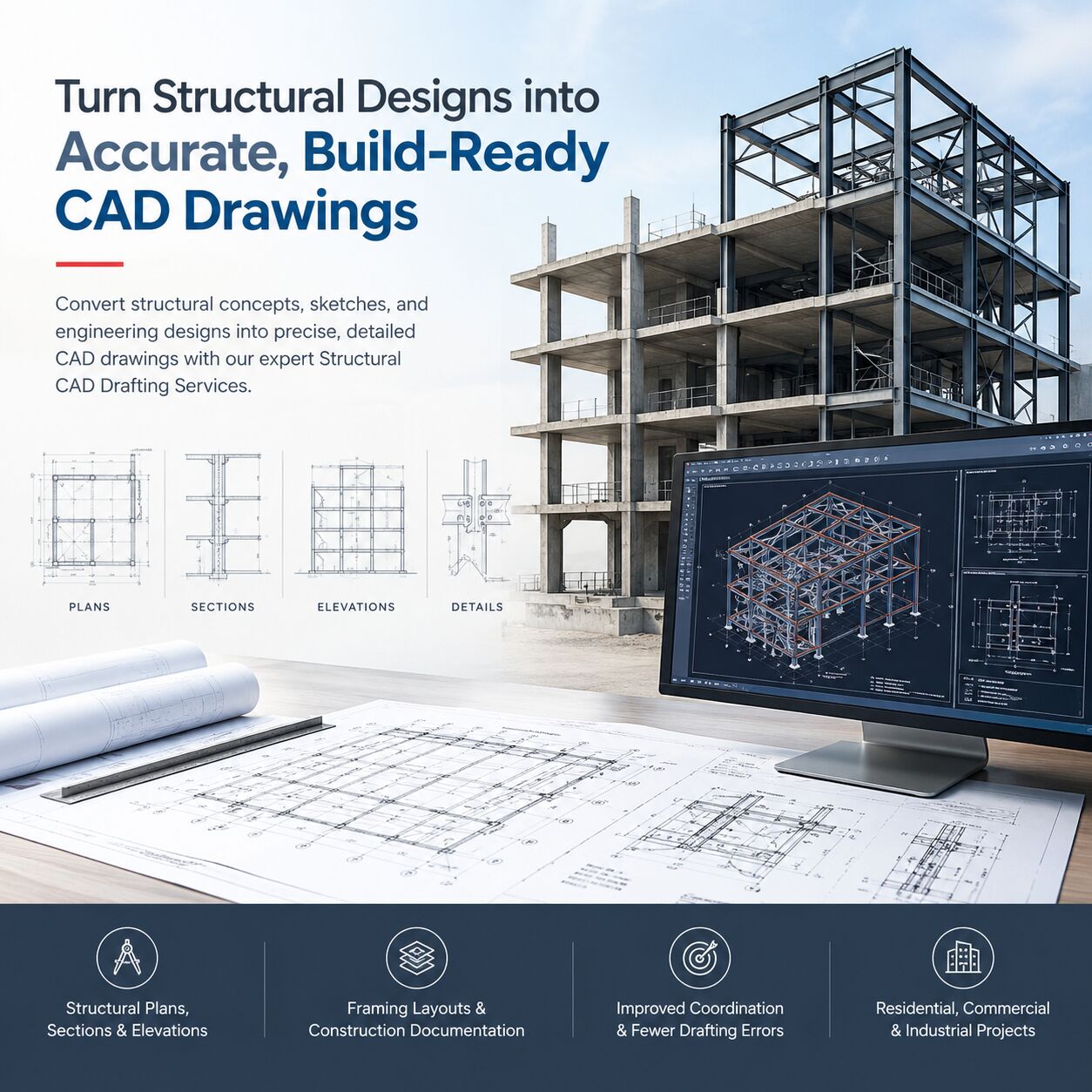 Chicago, Business, Turn Structural Designs Into Accurate, Build-Ready CAD Drawings