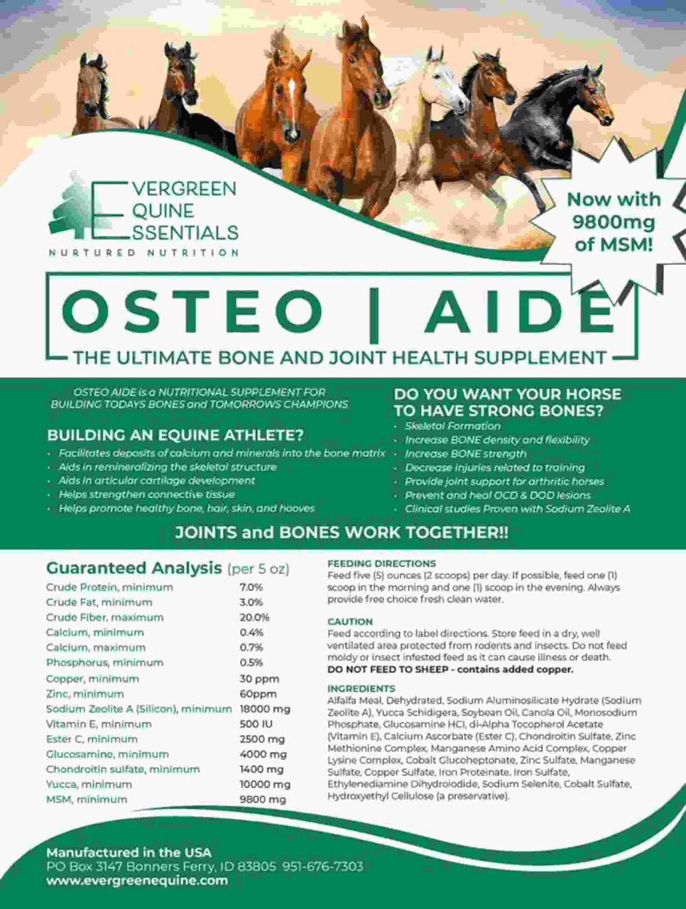 New York, Free Items, USD 80,  Horse Joint & Equine Bone Supplement | Osteo-Aide Equine Nutrition &ndash; Evergreenequine.com