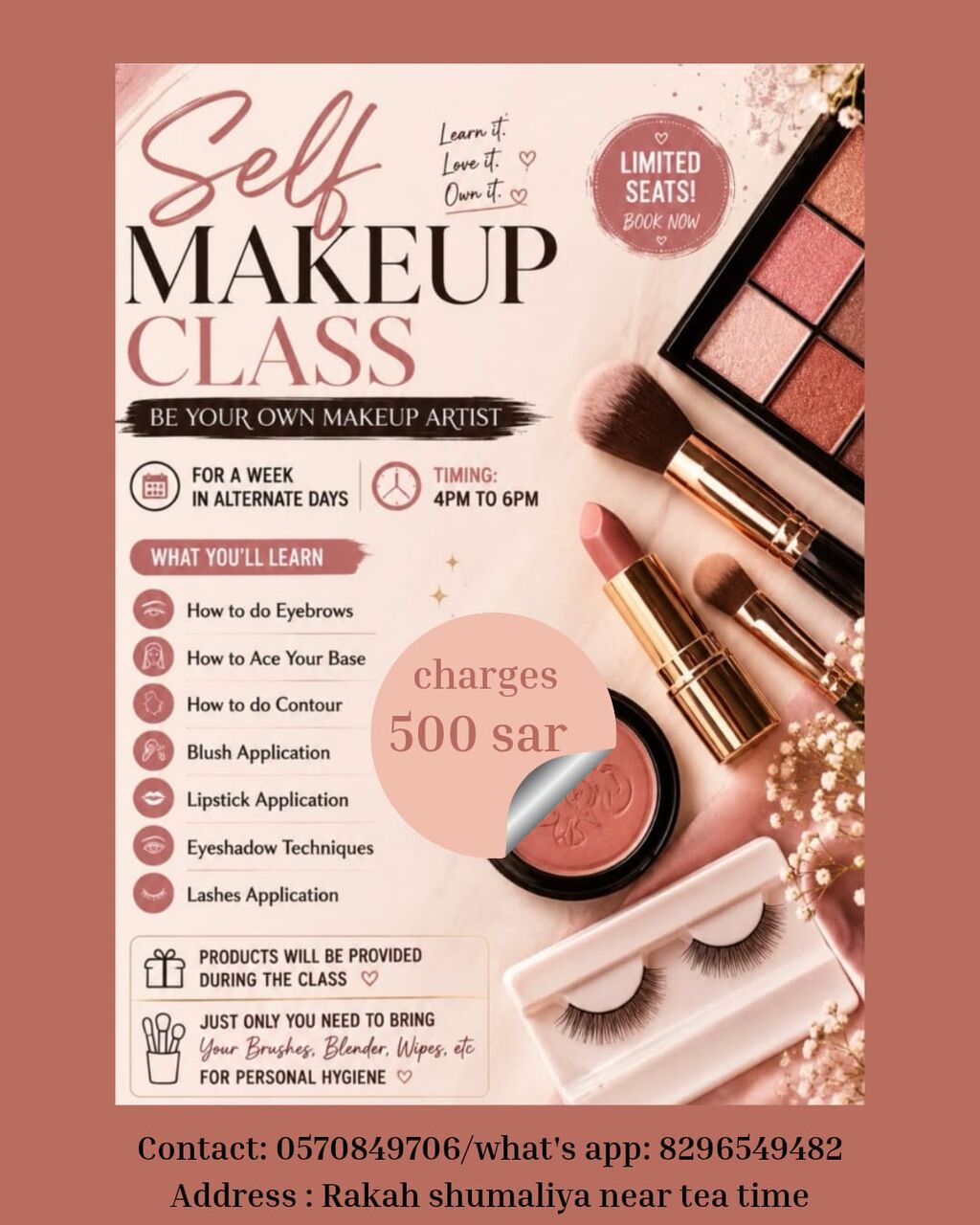 Khobar, Fashion & Design, Makeup-class