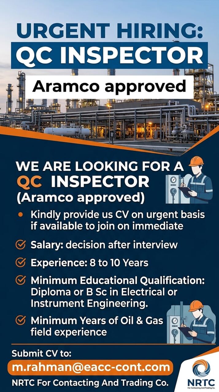 Dammam, Jobs, QC Inspector
