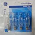 GE 60W Crystal Clear Chandelier Bulbs &ndash; Case Of 16