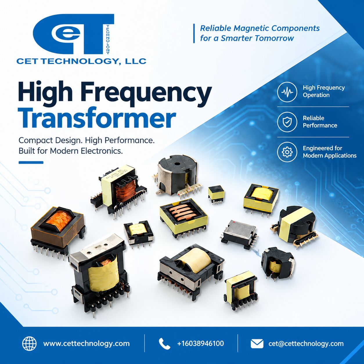 New York, Electronics, Custom High Frequency Transformer Solutions | CET Technology