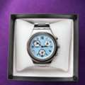 SAR 299,  Vintage Swatch Irony Chrono "Curling Famous" (YCS501G) - Ice Blue Dial Stainless Steel Chr