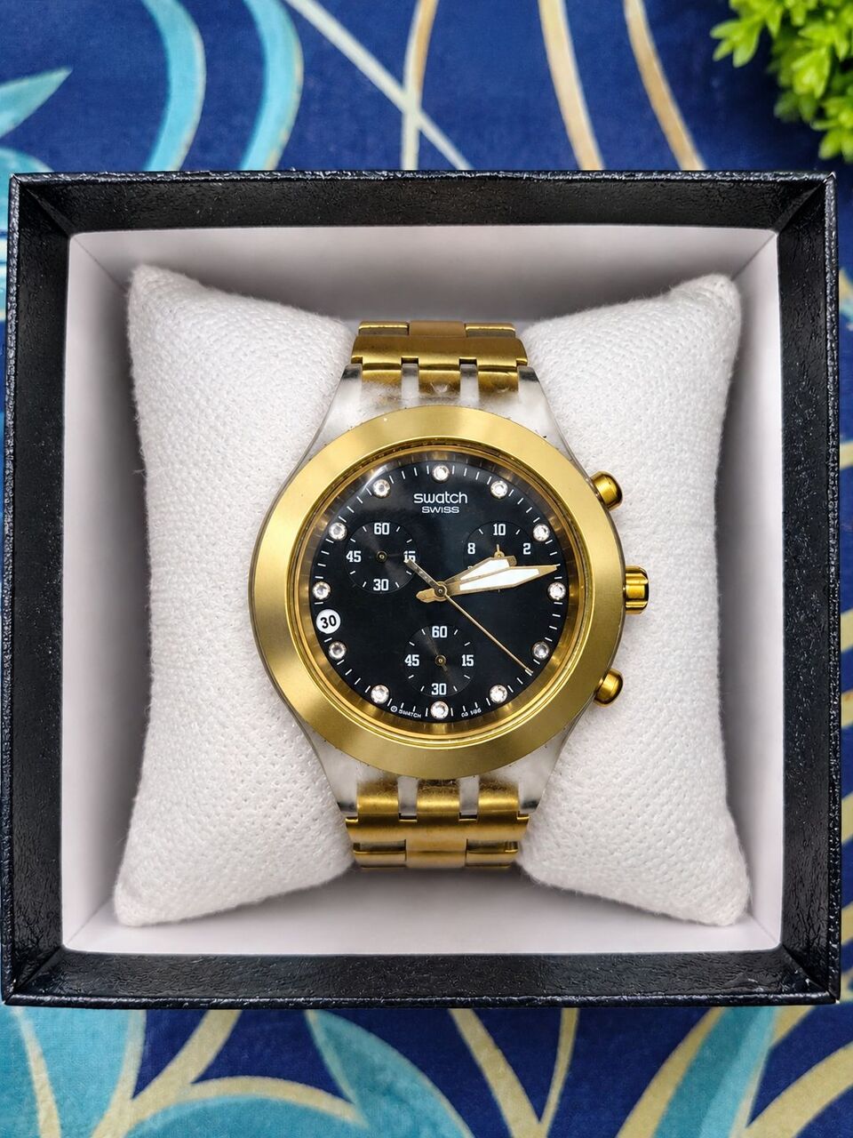 Khobar, Watches, SAR 249,  Swatch Irony Diaphane Chronograph "Full-Blooded Black" (SVCK4032G)