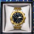 SAR 249,  Swatch Irony Diaphane Chronograph "Full-Blooded Black" (SVCK4032G)