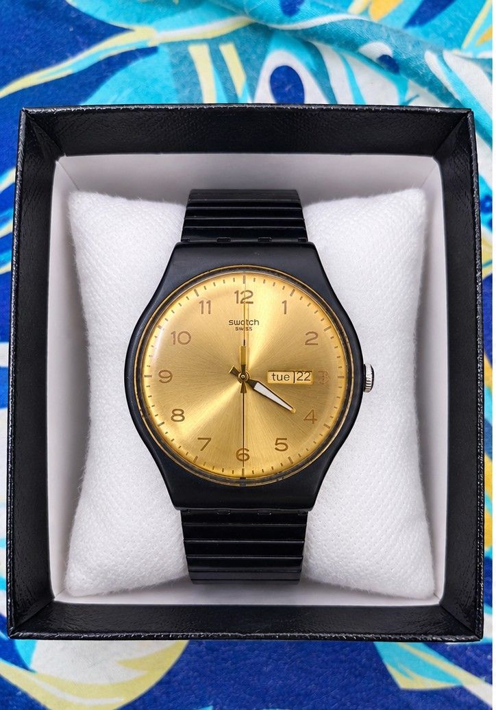 Khobar, Watches, SAR 239,  Swatch Golden Friend Unisex Watch (Model: SUOB716)