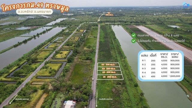 Bangkok, Real Estate For Sale, THB 1600000,  6 BR,  400 Sq. Feet,  ขายที่ดิน กม.49 ทรายมูล องครักษ์ แปลง B