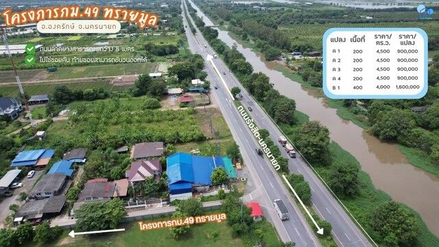Bangkok, Real Estate For Sale, THB 900000,  6 BR,  200 Sq. Feet,  ขายที่ดิน กม.49 ทรายมูล องครักษ์ แปลง A4