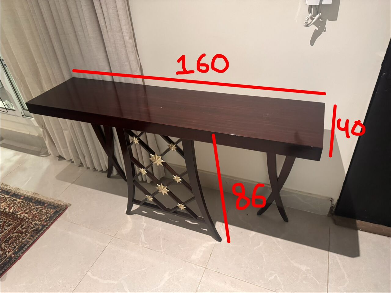 Riyadh, Furniture, SAR 500,  Console Entrance Table Hardwood For Sale
