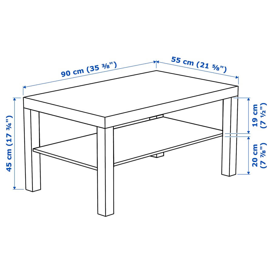 Riyadh, Furniture, SAR 50,  IKEA Coffee Table, White, 90x55 Cm