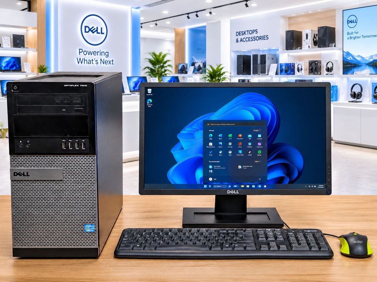 Manama, Computers, BHD 55,  DELL CORE I7 COMPUTER SET 8GB RAM 256GB SSD 19" Monitor Call/36841488
