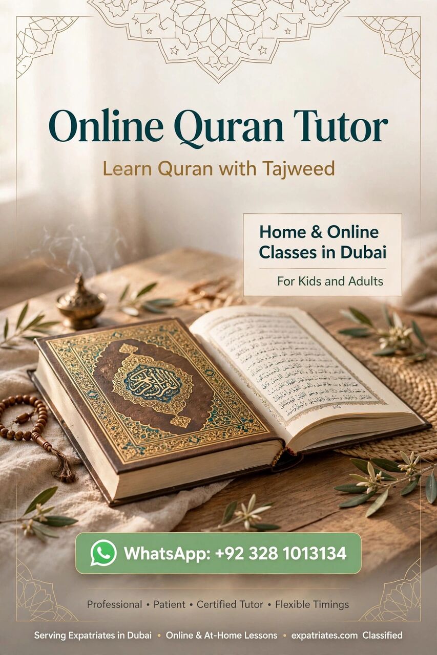 Dubai, Lessons Offered, Experienced Online And Home Quran Tutor In Dubai - Tajweed And Hifz Classes
