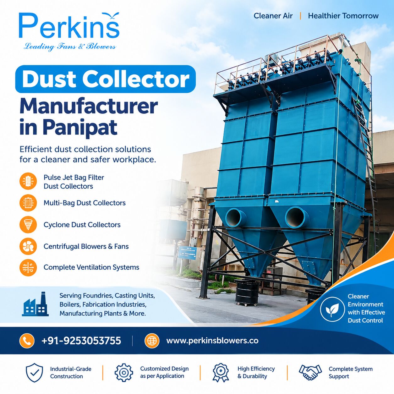 Mumbai, Heavy Equipment, Dust Collector Manufacturers In Panipat &ndash; Perkins Blowers Co.