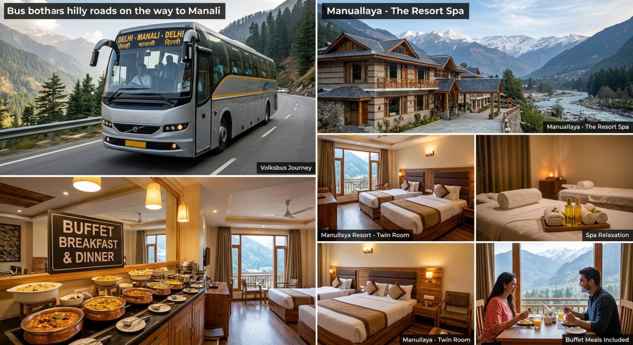 New Delhi, Travel, Manuallaya - The Resort Spa Manali Package3 Nights PACKAGE CATEGORY : Honeymoon, Family DE