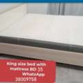 BHD 35,  King Size Bed With Mattress For Sale
