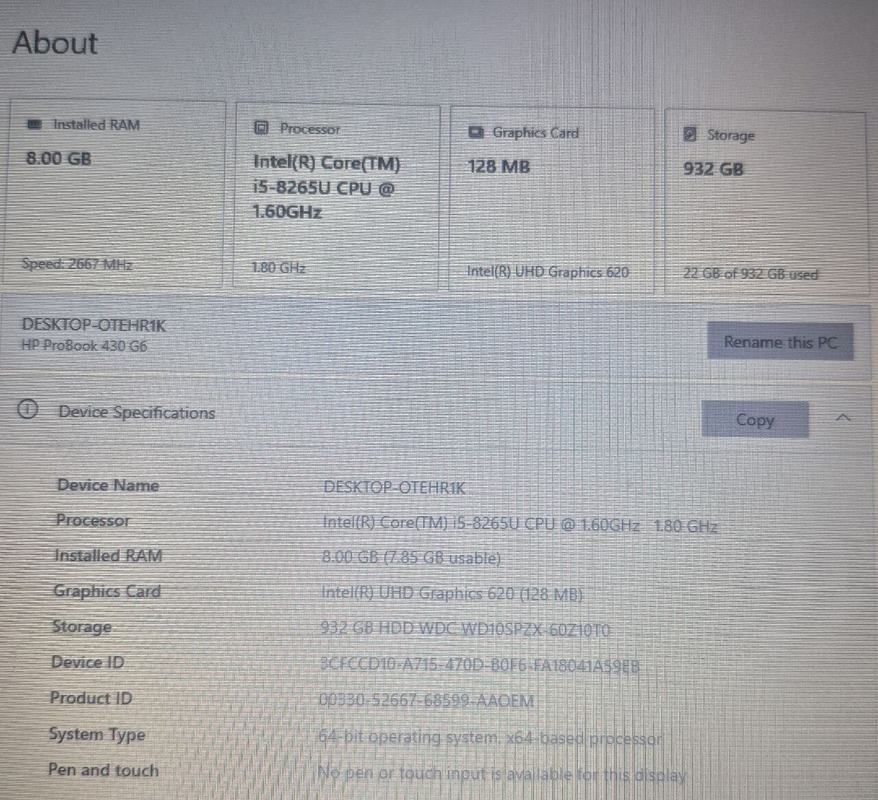 Juffair, Computers, BHD 110,  LAPTOP - HP INTEL CORE I5