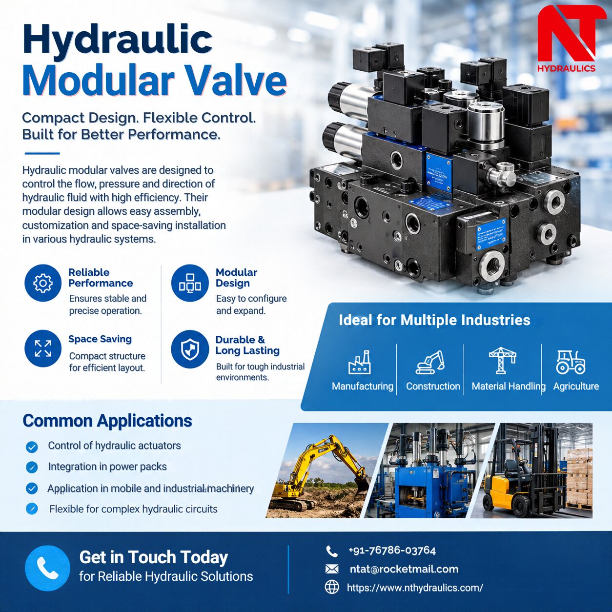 Ghaziabad, Wholesale Products, Hydraulic Modular Valve For Industrial Applications