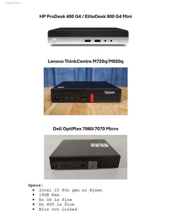 Riyadh, Items Wanted, I Want To BUY 2nd Hand Mini PC