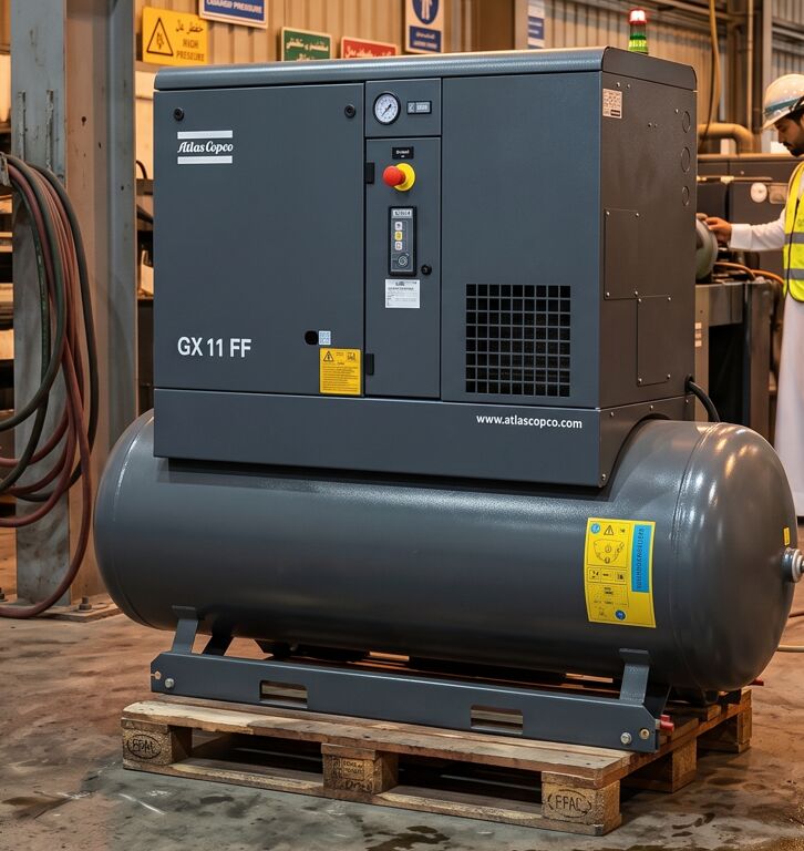 Manama, Heavy Equipment, BHD 1200,  💨 For Sale: Atlas Copco GX11FF Air Compressor 15HP