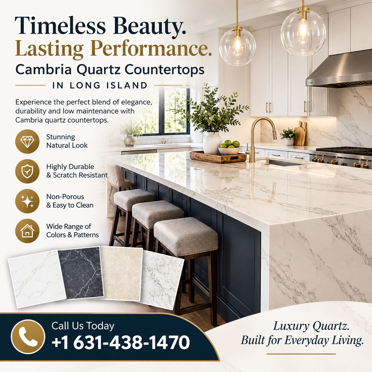 New York, Construction, Cambria Quartz Long Island | Elegant, Durable Countertops