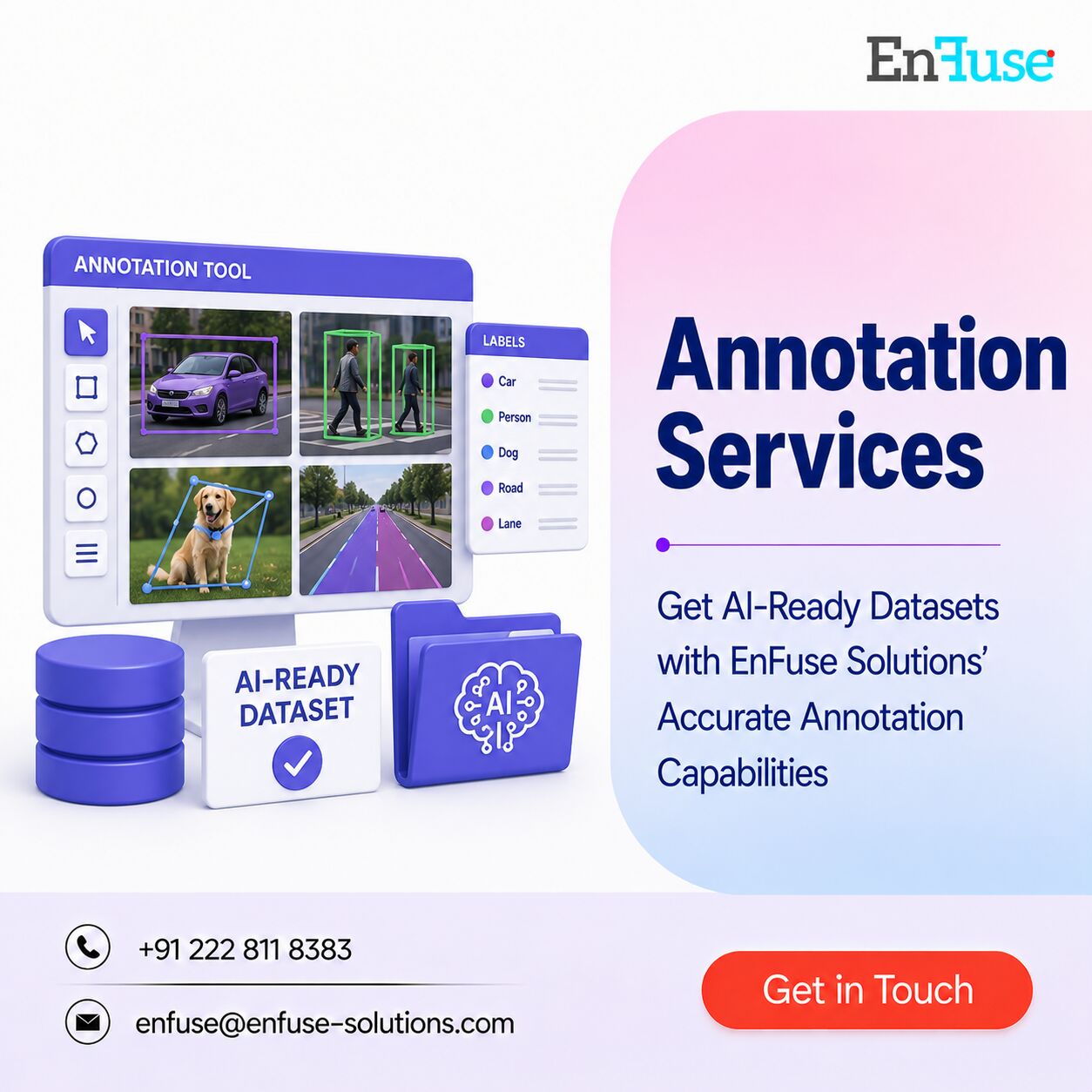 Mumbai, Marketing, Get AI-Ready Datasets With EnFuse Solutions&rsquo; Accurate Annotation Capabilities