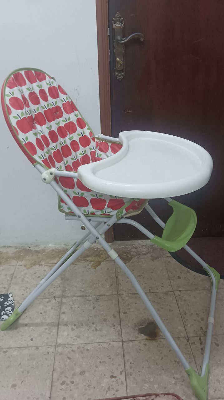 Dammam, Baby & Kid Stuff, SAR 200,  Baby Cot Bed, Stroller & Feeding Chair In Excellent Condition