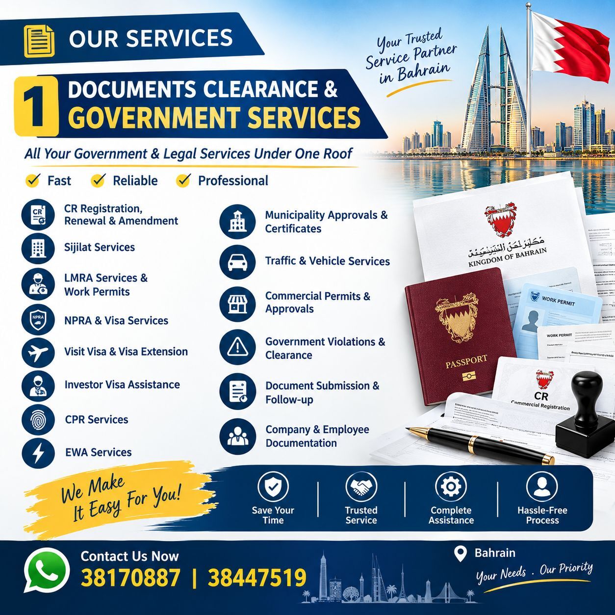 Gudaibiya, Business, DOCUMENTS CLEARANCE