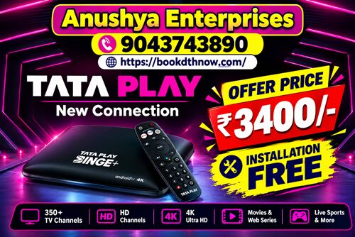 Mumbai, Electronics, INR 3600,  Tata Sky New Connection In Valavanur, Villupuram &ndash; Best DTH Connection & Offers | 90437438
