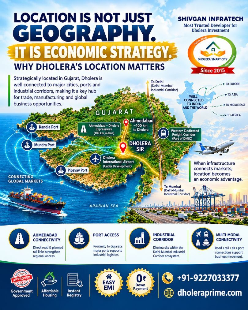 Ahmedabad, Residential Plots, Plots In Dholera Smart City With Easy EMI