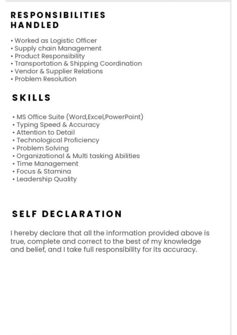 Jeddah, Job Seekers, Looking For A Job As Logistic Officer