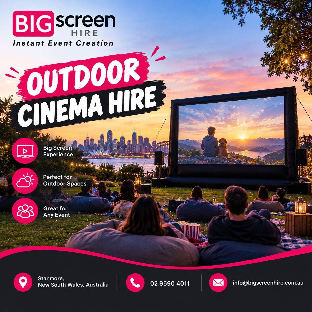 Sydney, Equipment Rental, Outdoor Cinema Hire For Memorable Events In Sydney