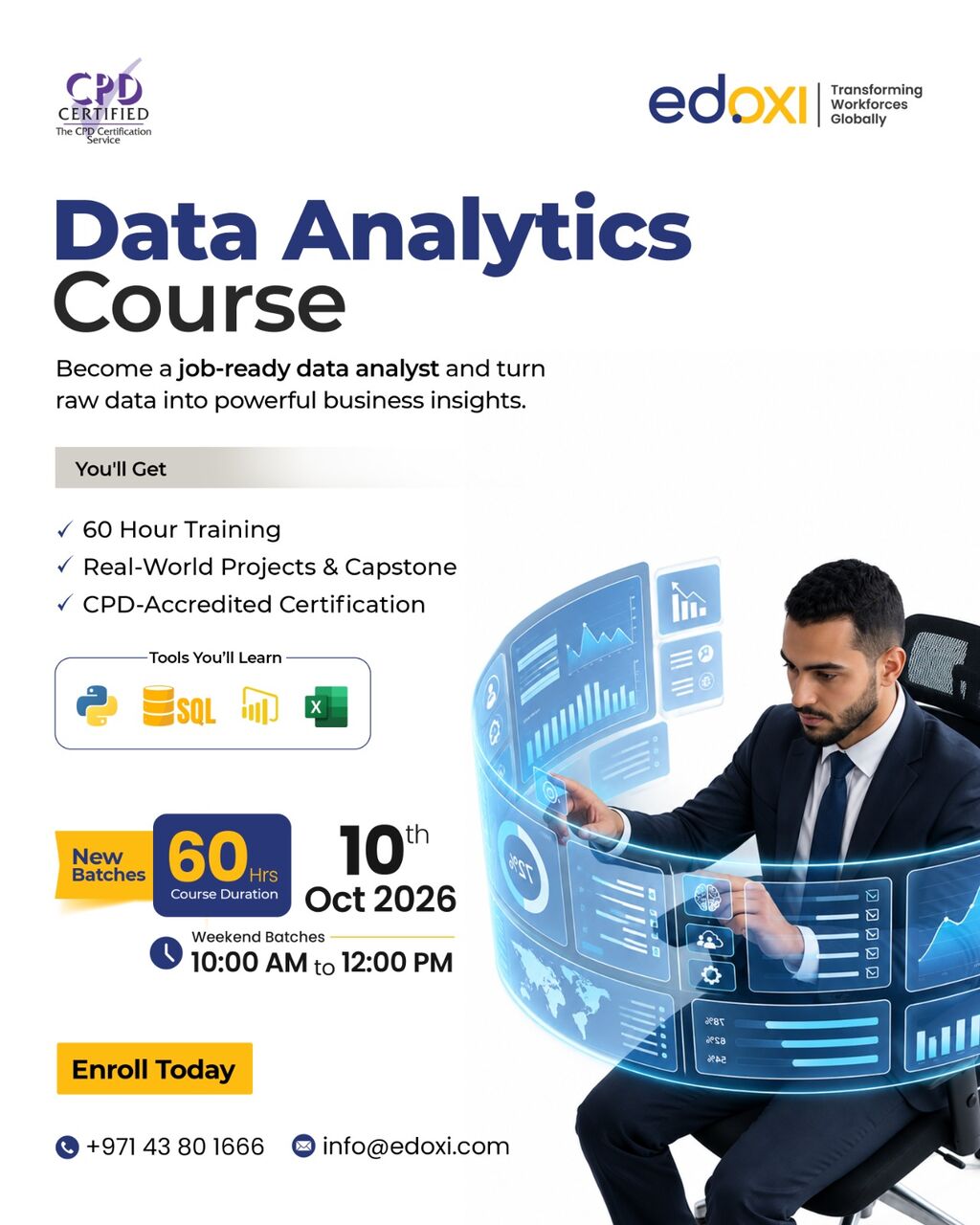 Dubai, Education, Data Analytics Course Starting 10 October 2026