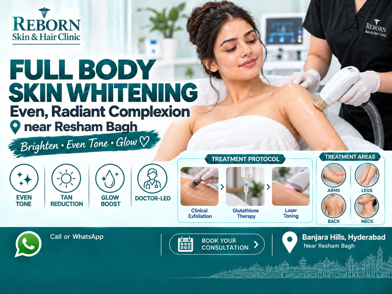 Hyderabad, Health & Beauty Items, INR 4999,  Full Body Skin Whitening Cost Near Resham Bagh | Know Your Options