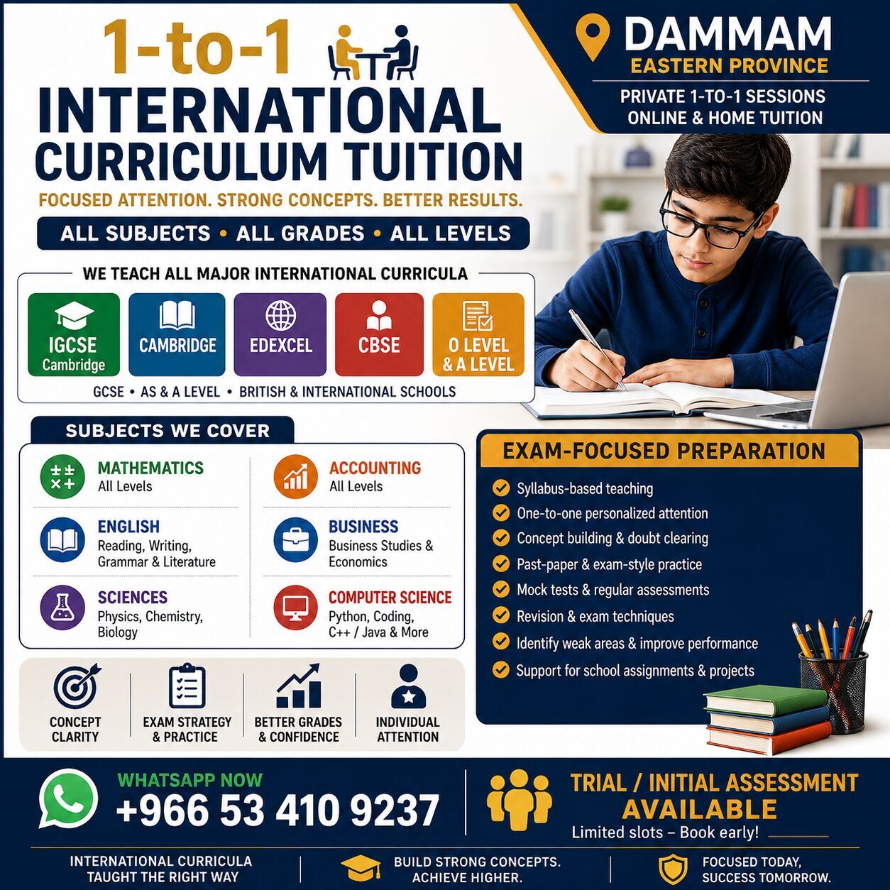Dammam, Lessons Wanted, Dammam Academic Coaching &ndash; All Grades, Major Subjects & International Curriculums
