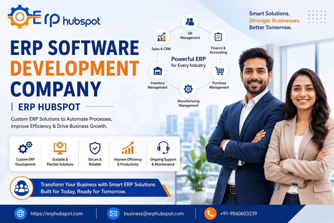 Noida, Software Development, Best ERP Software Development Company In Noida For Custom Solutions | ERP Hubspot