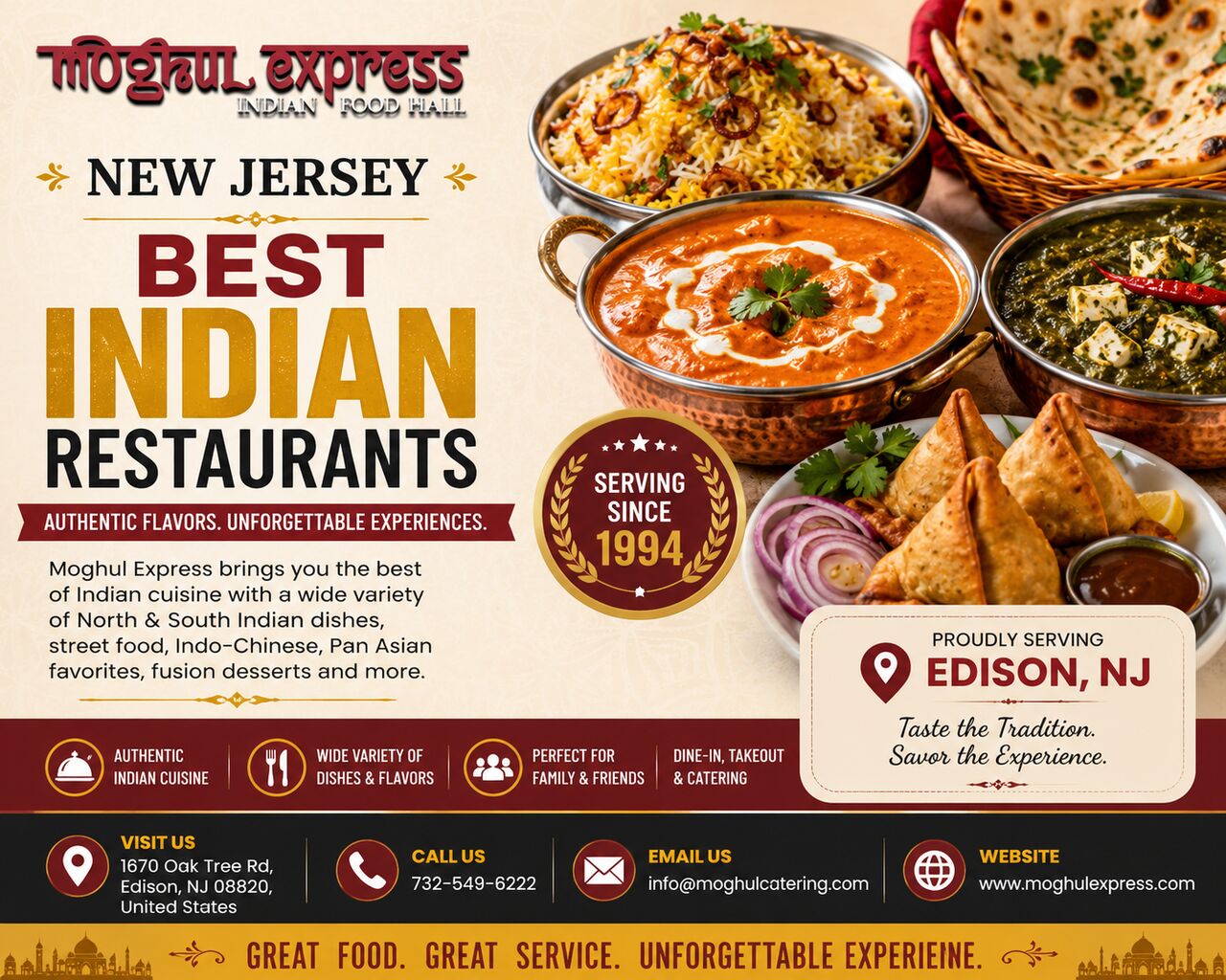 New York, Restaurants, Enjoy Delicious Food In Edison NJ At Moghul Express