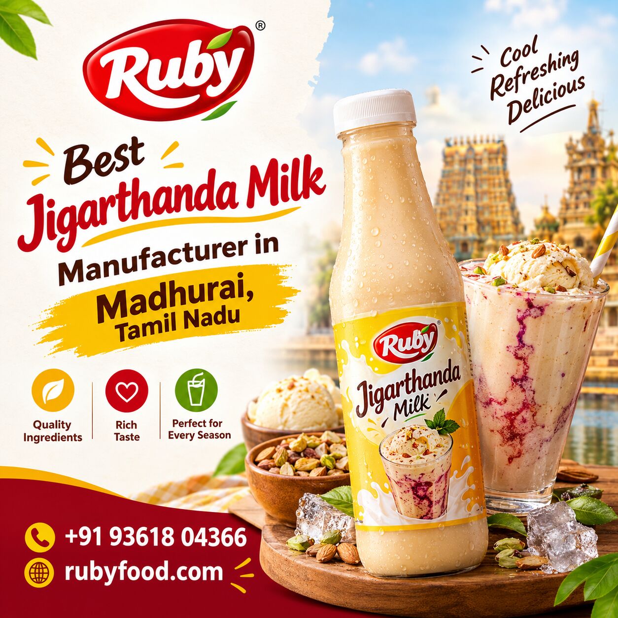Madurai, Food, Best Jigarthanda Milk Manufacturer In Chennai, India