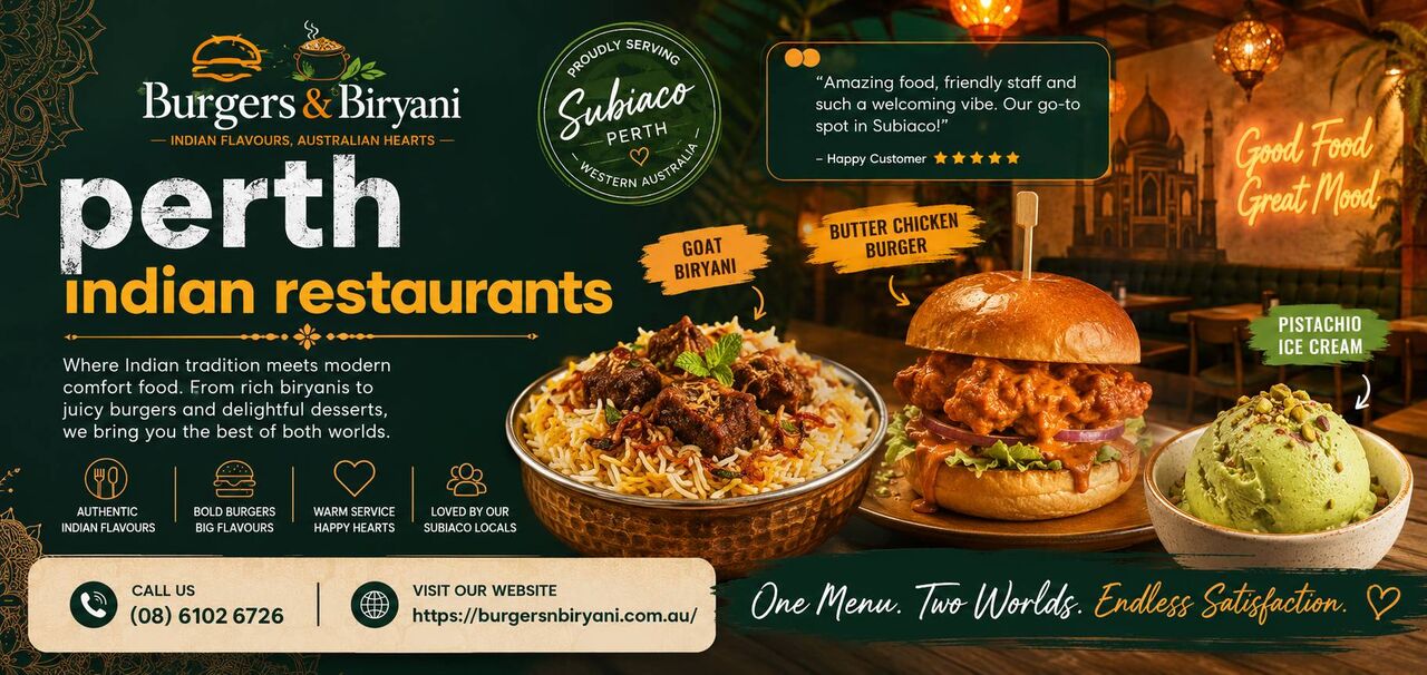 Perth, Restaurants, Perth Indian Restaurants | Burger Biryani